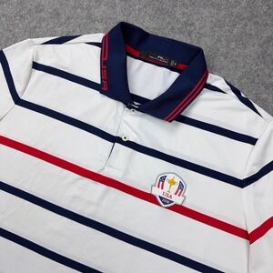 RLX Ralph Lauren Polo Shirt Mens XL White Ryder Cup 2016 USA Golf Performance